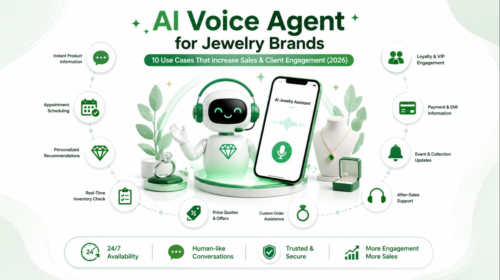 Ai Voice Agent for Jewelry Brands: 10 Use Cases That Increase Sales & Client Engagement (2026)