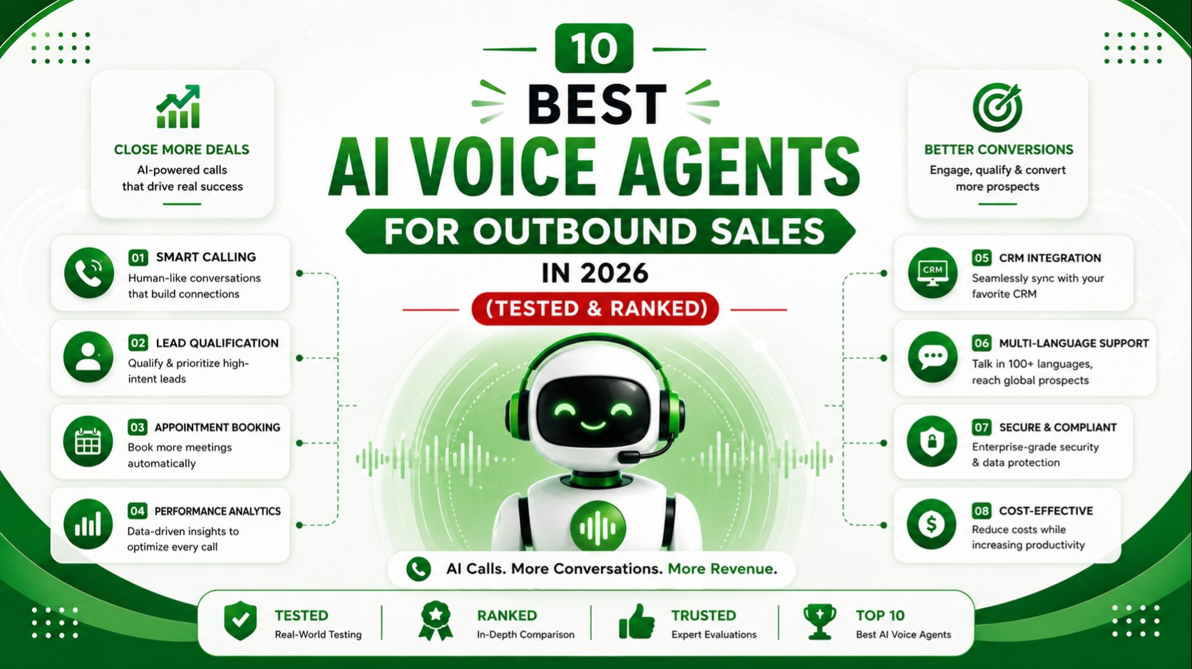10 Best AI Voice Agents for Outbound Sales in 2026 (Tested & Ranked)