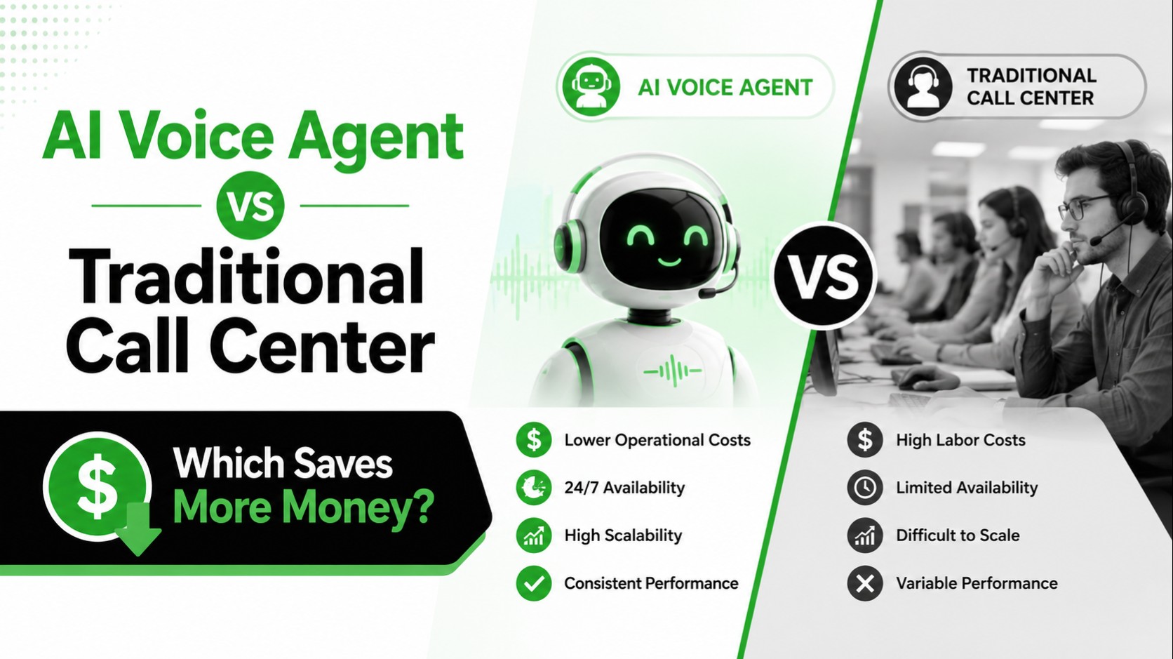 AI agent vs traditional call center